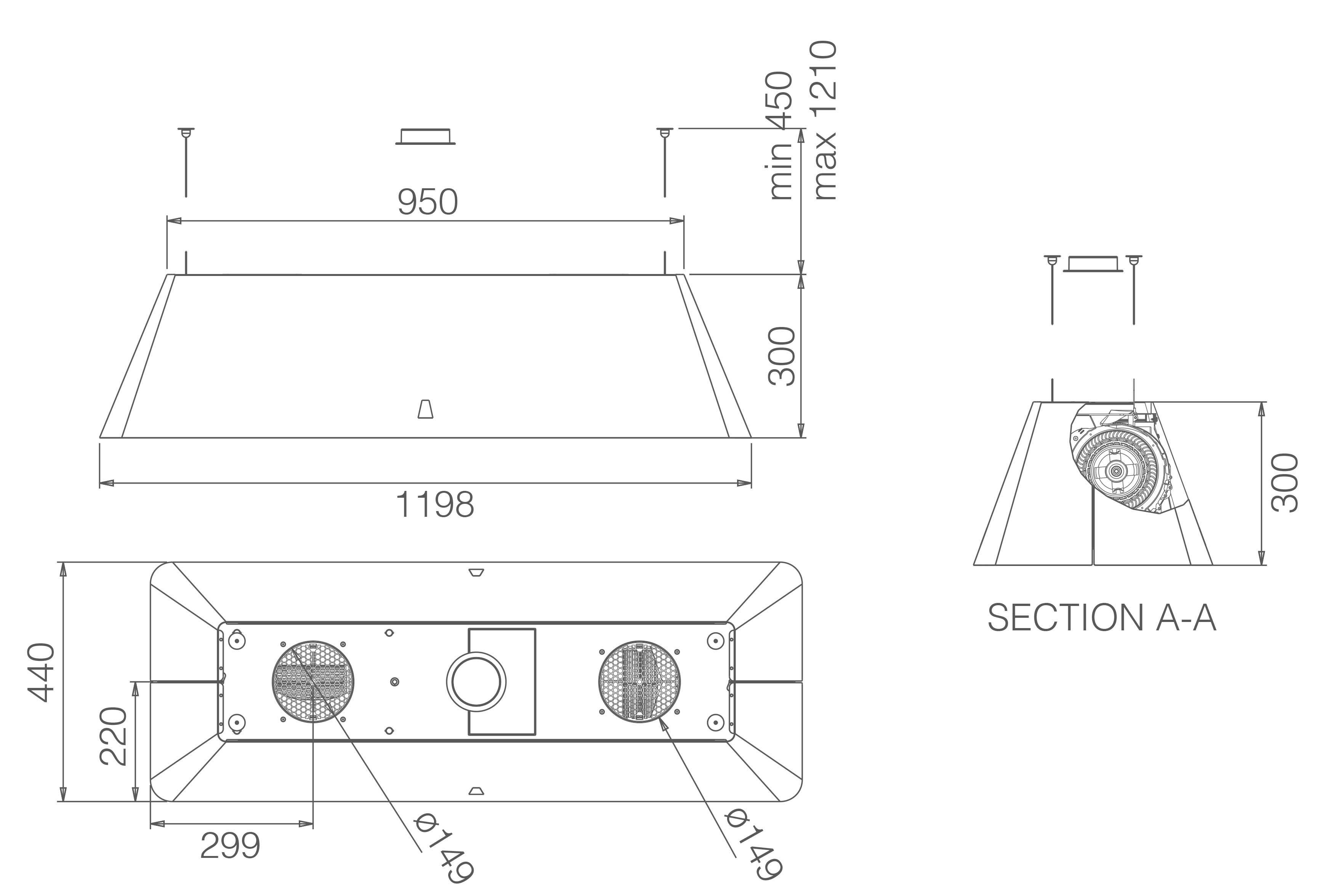 Габариты Elica Ikona Maxxi Pure 1