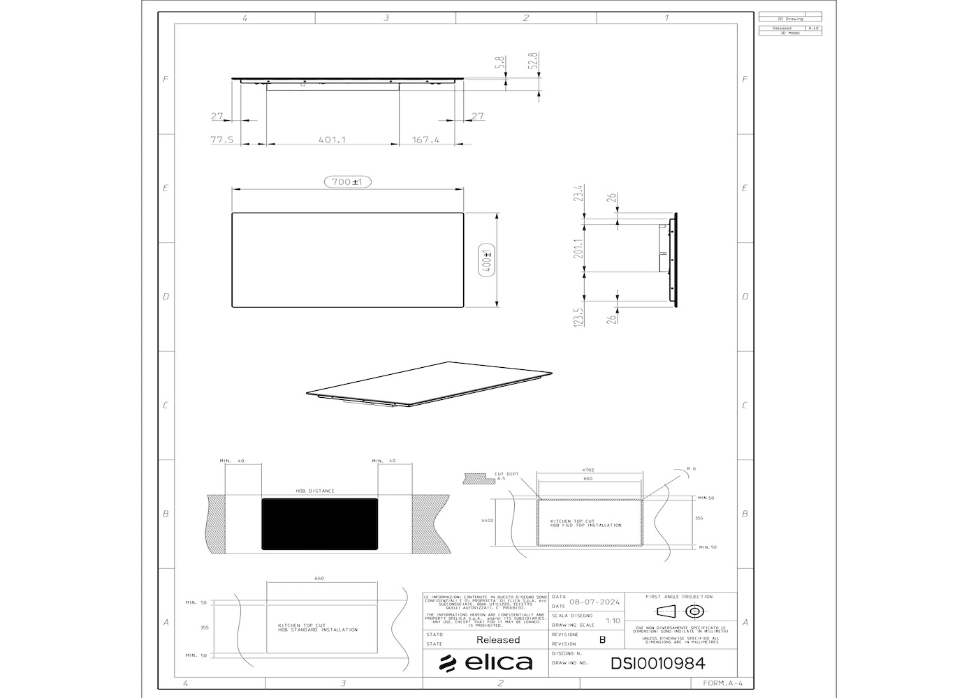 Схема Elica Ratio 702